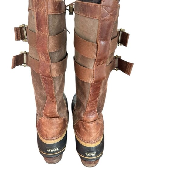 Sorel Women's Conquest Carly II waterproof Snow boots 11 Brown Suede Preppy - Picture 4 of 15